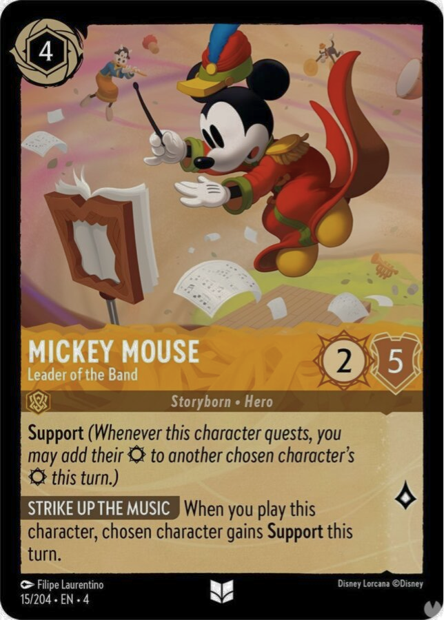 015/204 - Mickey Mouse - Leader of the Band - Cold Foil - Ursula's Return