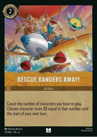 029/204 - Rescue Rangers Away! - Cold Foil - Azurite Sea