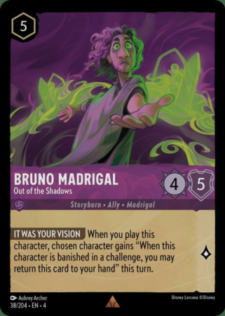 038/204 - Bruno Madrigal – Out of the Shadows - Cold Foil - Ursula's Return