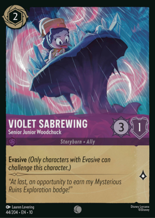044/204 - Violet Sabrewing - Senior Junior Woodchuck - Cold Foil - Whisper in the Wind