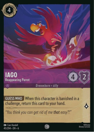 045/204 - Iago - Reappearing Parrot - Cold Foil - Azurite Sea
