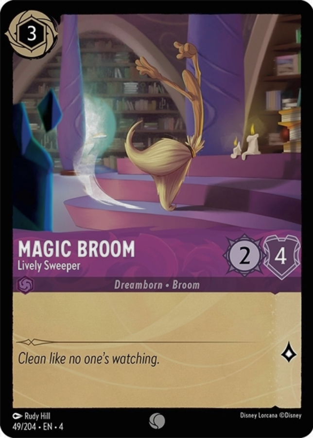 049/204 - Magic Broom – Lively Sweeper - Cold Foil - Ursula's Return