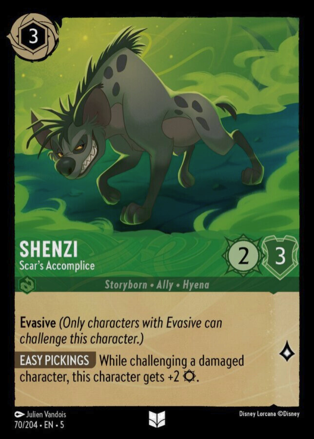 070/204 - Shenzi – Scar’s Accomplice - Cold Foil - Shimmering Skies