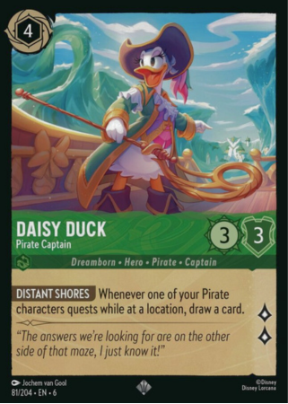 081/204 - Daisy Duck - Pirate Captain - Cold Foil - Azurite Sea