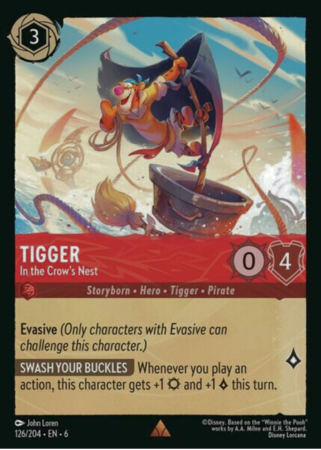 126/204 - Tigger - In the Crow’s Nest - Cold Foil - Azurite Sea