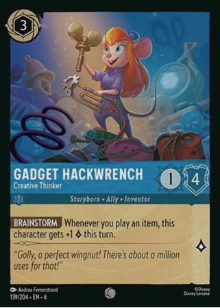 139/204 - Gadget Hackwrench - Creative Thinker - Cold Foil - Azurite Sea
