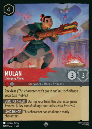 141/204 - Mulan – Charging Ahead - Cold Foil - Reign of Jafar