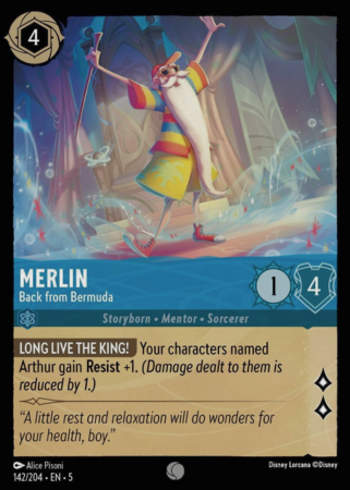 142/204 - Merlin - Back From Bermuda - Cold Foil - Shimmering Skies