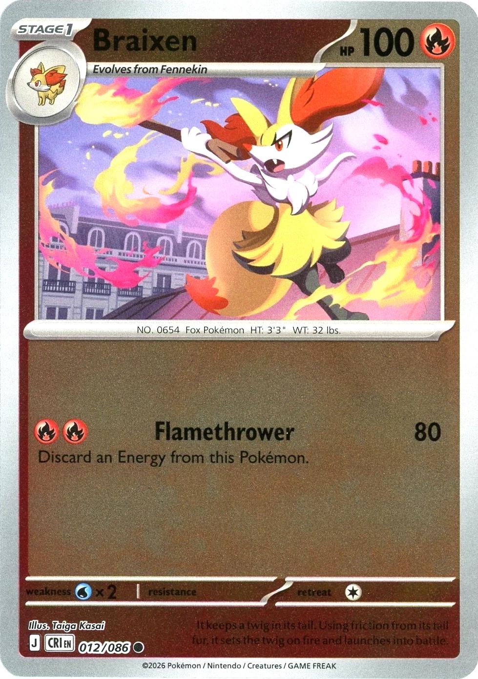 012/086 - Braixen RH - Chaos Rising