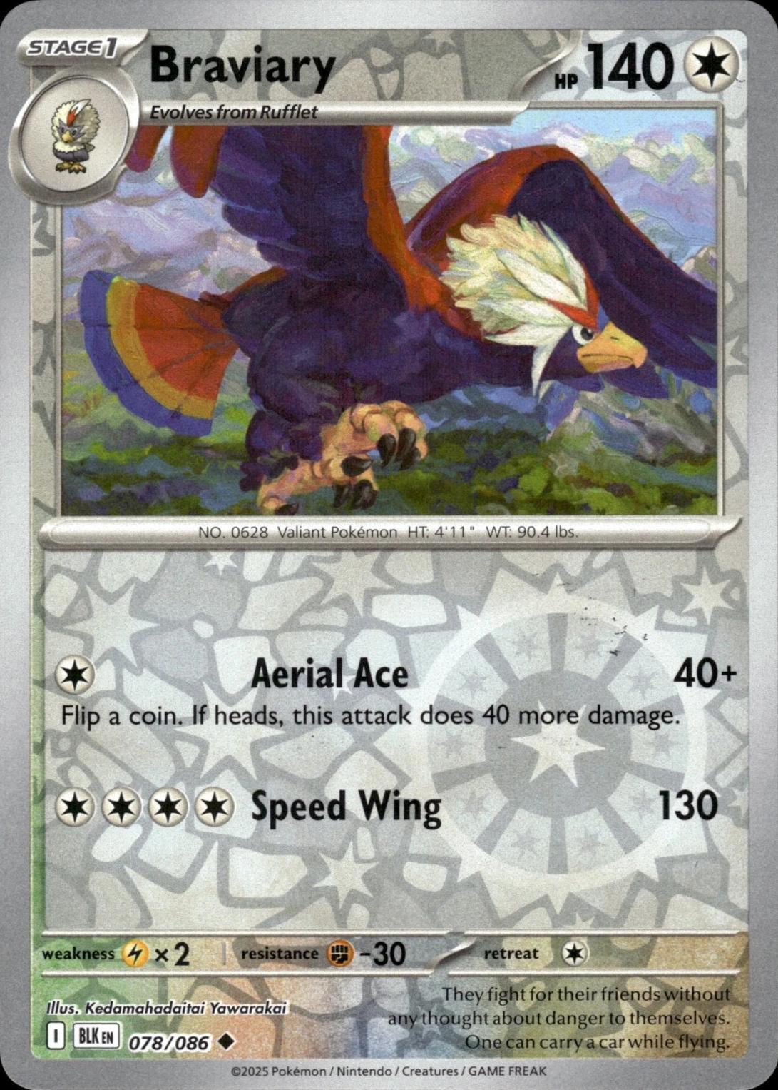 078/086 - Braviary RH - Black Bolt