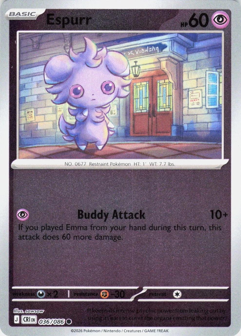 036/086 - Espurr RH - Chaos Rising