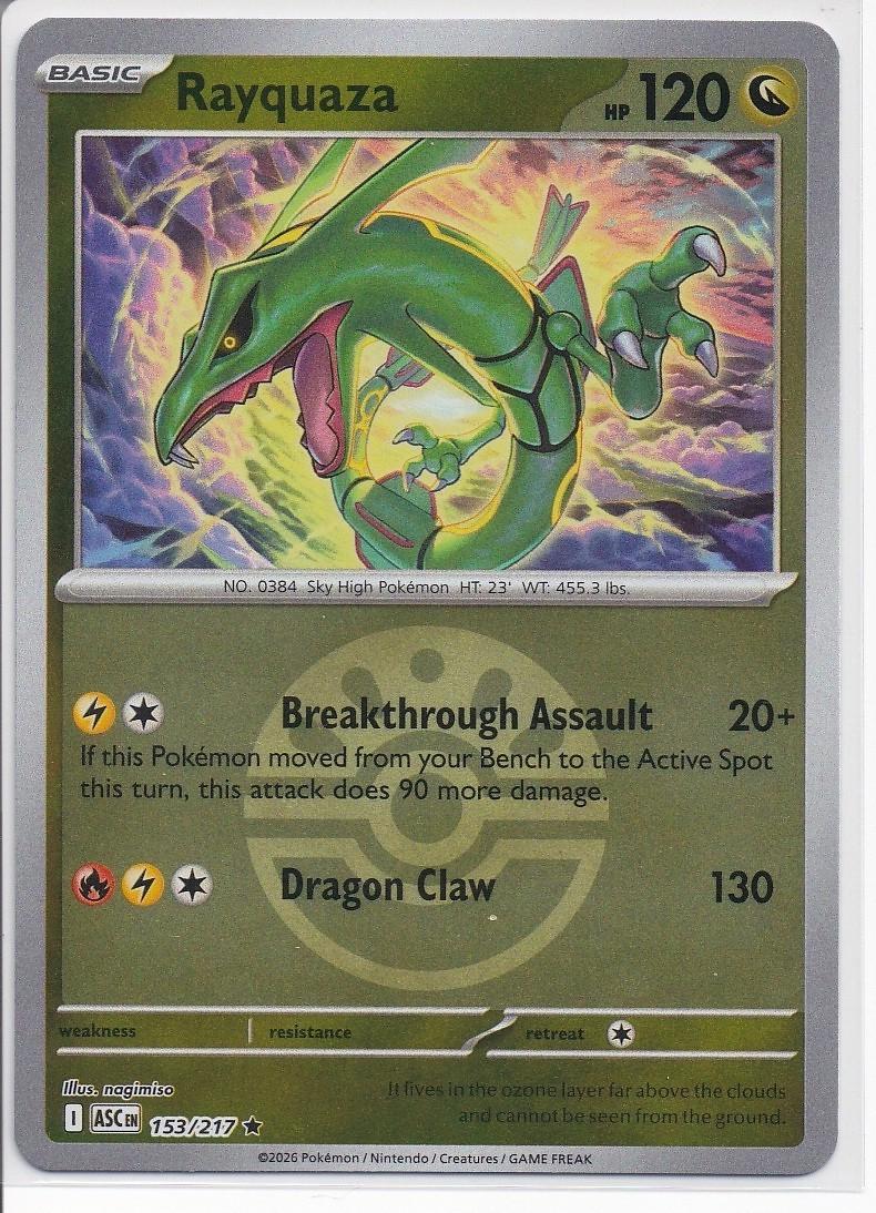 153/217 - Rayquaza - Poke Ball - Ascended Heroes