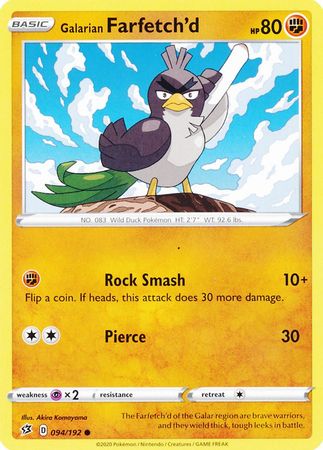 094/192 - Galarian Farfetch'd - Rebel Clash
