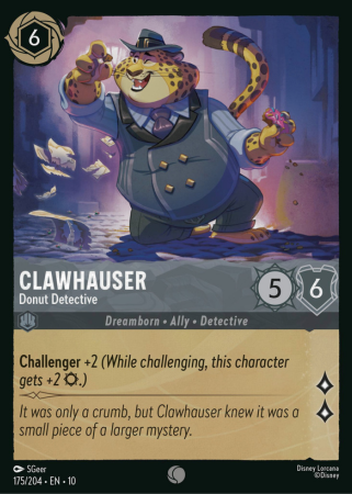 175/204 - Clawhauser - Donut Detective - Cold Foil - Whisper in the Wind