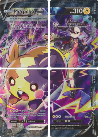 SWSH287, SWSH288, SWSH289, SWSH290 - Morpeko V-Union Set - Black Star Promo