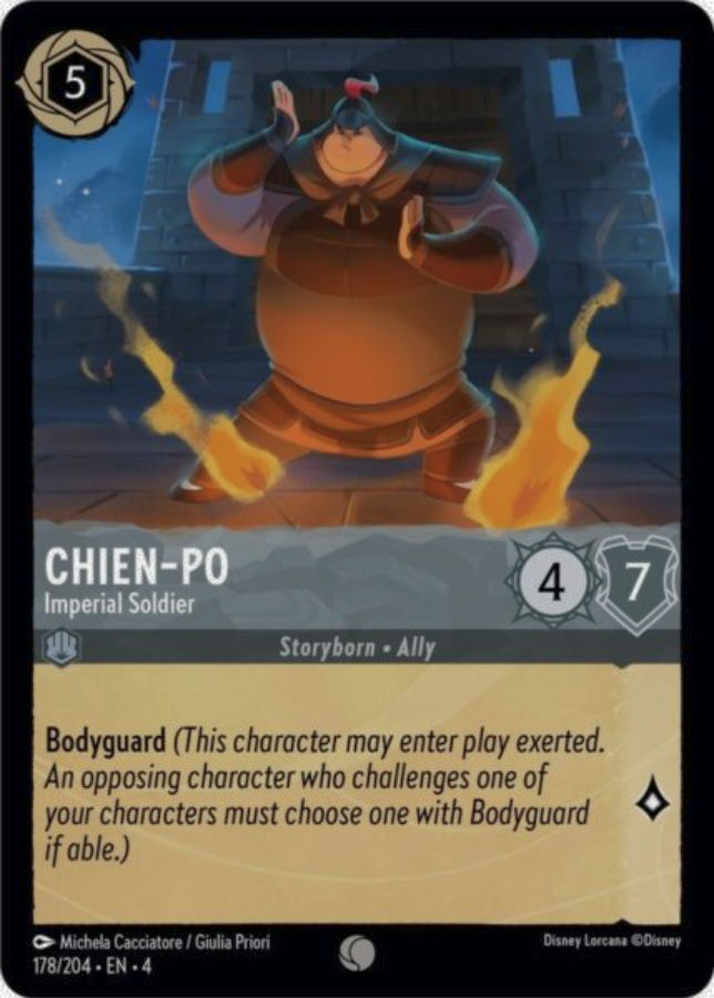 card soldiers lorcana Disney Lorcana TCG Single of 178/204 - Chien-Po – Imperial Soldier - Cold Foil