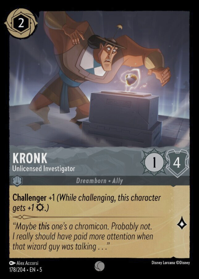 178/204 - Kronk - Unlicensed Investigator - Cold Foil - Shimmering Skies