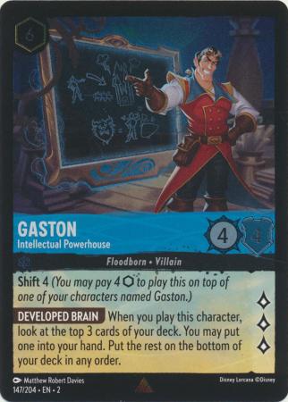 147/204 - Gaston - Intellectual Powerhouse - Cold Foil - Rise of the Floodborn
