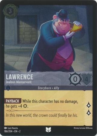 186/204 - Lawrence - Jealous Manservant - Cold Foil - Rise of the Floodborn