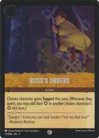 025/204 - Boss's Orders - Cold Foil - Into the Inklands