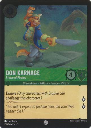 071/204 - Don Karnage - Prince of Pirates - Cold Foil - Into the Inklands