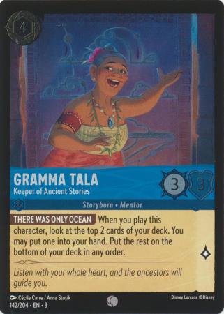 142/204 - Gramma Tala - Keeper of Ancient Stories - Cold Foil - Into the Inklands