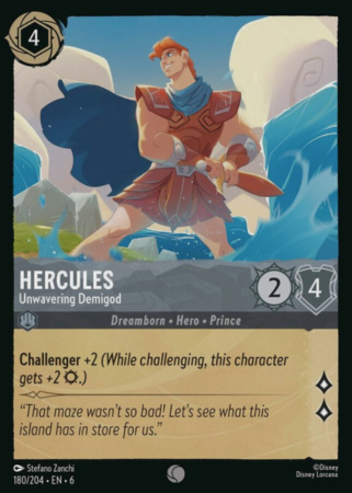 180/204 - Hercules - Unwavering Demigod - Cold Foil - Azurite Sea