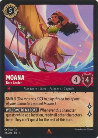 116/204 - Moana - Born Leader - Cold Foil - Into the Inklands