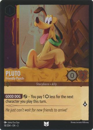 018/204 - Pluto - Friendly Pooch - Cold Foil - Into the Inklands