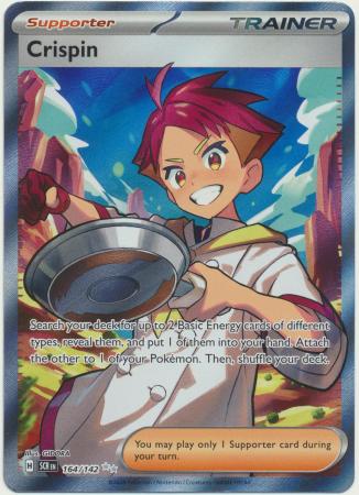 Pokemon Trading Card Game Single of 164/142 - Crispin - Stellar Crown Volution Cards and Collectables Pokemon Trading Card Game Single of 164/142 - Crispin - Stellar Crown Volution Cards and Collectables