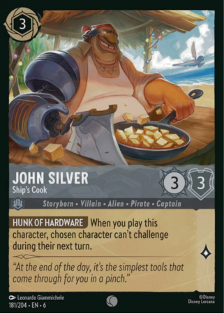 181/204 - John Silver - Ship’s Cook - Cold Foil - Azurite Sea