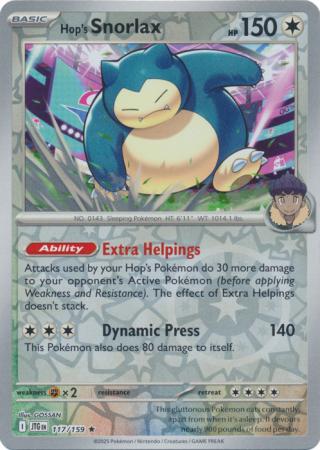 117/159 - Hop's Snorlax RH - Journey Together