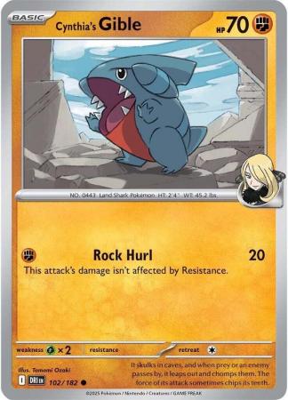 102/182 - Cynthia's Gible - Destined Rivals
