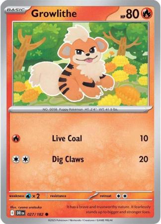 027/182 - Growlithe - Destined Rivals