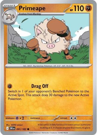 091/182 - Primeape - Destined Rivals