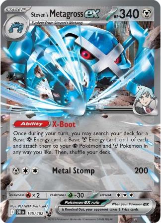 145/182 - Steven's Metagross ex - Destined Rivals