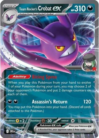 122/182 - Team Rocket's Crobat ex - Destined Rivals