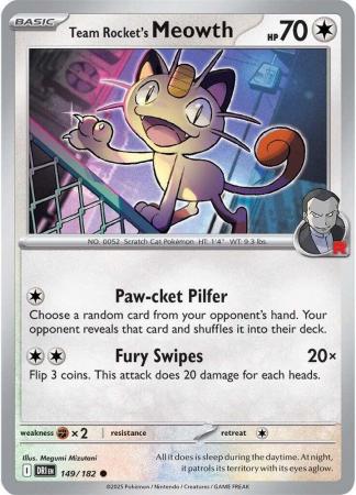 149/182 - Team Rocket's Meowth - Destined Rivals
