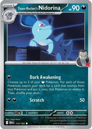 115/182 - Team Rocket's Nidorina - Destined Rivals