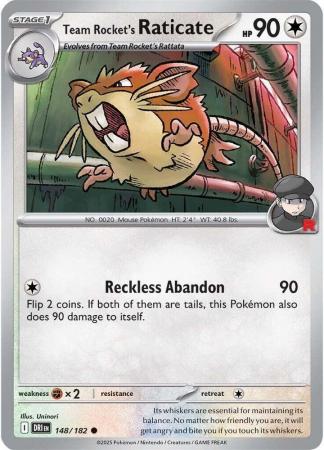 148/182 - Team Rocket's Raticate - Destined Rivals