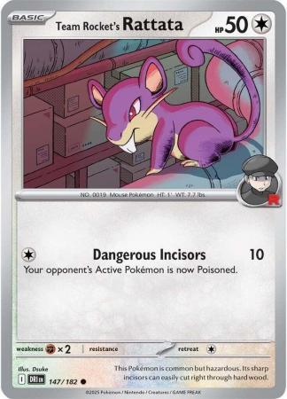 147/182 - Team Rocket's Rattata - Destined Rivals