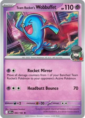 082/182 - Team Rocket's Wobbuffet - Destined Rivals