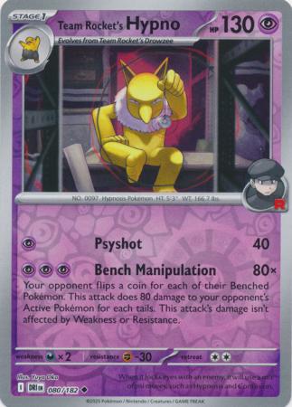 080/182 - Team Rocket's Hypno RH - Destined Rivals