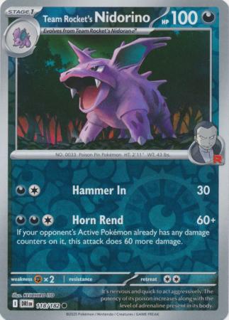 118/182 - Team Rocket's Nidorino RH - Destined Rivals