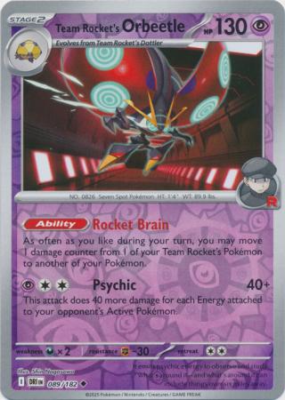 089/182 - Team Rocket's Orbeetle RH - Destined Rivals
