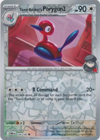 154/182 - Team Rocket's Porygon2 RH - Destined Rivals