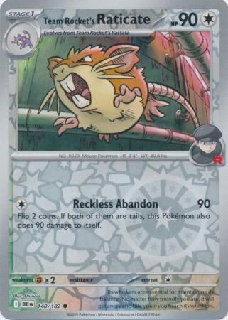 148/182 - Team Rocket's Raticate RH - Destined Rivals