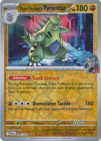 096/182 - Team Rocket's Tyranitar RH - Destined Rivals