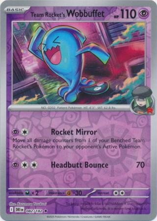 082/182 - Team Rocket's Wobbuffet RH - Destined Rivals