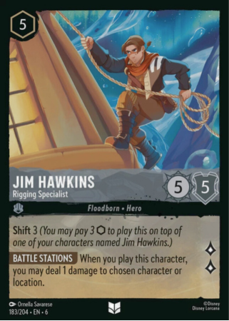 183/204 - Jim Hawkins - Rigging Specialist - Cold Foil - Azurite Sea